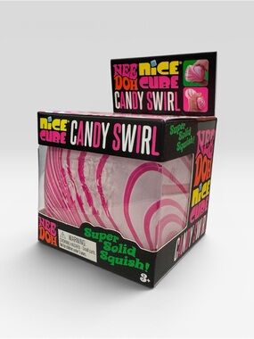 Authentic NEEDOH Nice Cube Candy Swirl NEE DOH Squeeze Toy RARE Sealed